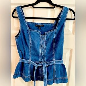 Denim peplum top from White House Black Market ( WHBM), wore once